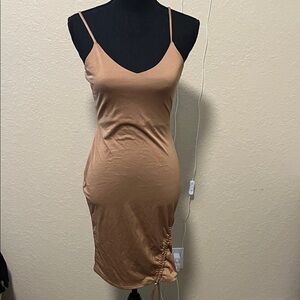 Tan Spaghetti Strap Dress